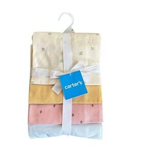 Carters 4 pack 100% Cotton Receiving Blankets 40in X 30in NWT Fruit Print